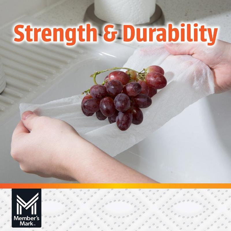 Super Premium 2-Ply Select & Tear Paper Towels, 15 Mega Rolls, Strong & Absorbent, 150 Sheets per Roll, Thick & Long Lasting – Member’s Mark