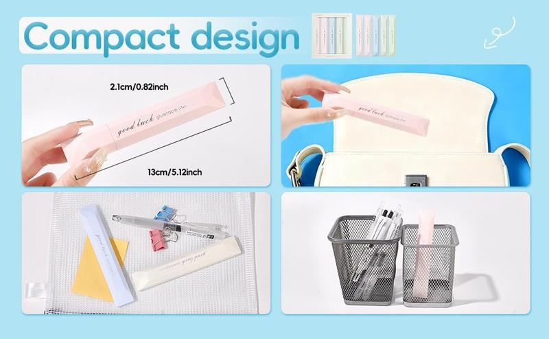 Tape Roller Adhesive, Easy Glide Glue Runner, Strong Hold, Ideal for Photos & DIY Crafts