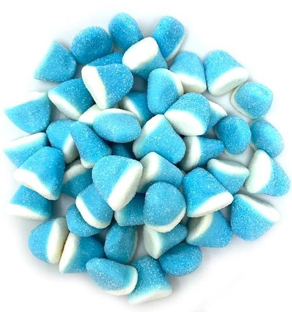 Sweety TreatyCo Blue Raspberry Bombs - Chewy Candy Snack - Sweet Fruit Bonbon Treats Bite Tangy