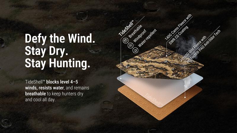 Tidewe TimberGhost Super Silent Windproof Whitetail Hunting Jacket Early/Mid Season #BlackFridayDeal