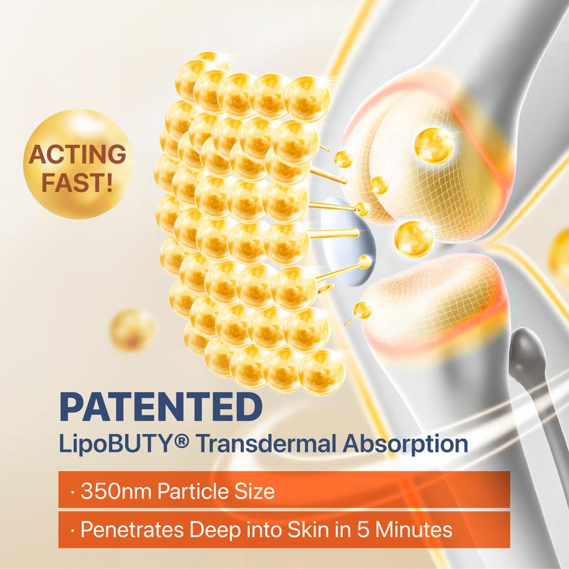 UBIOSKA Joint Soothing Massage Gel Cream 100ml | With Glucosamine, Chondroitin, Hyaluronic acid, Menthol, Turmeric and MSM | Ideal For Neck, Shoulder, Back, Knee, Foot, Muscle Comfort | Portable, Travel-Friendly