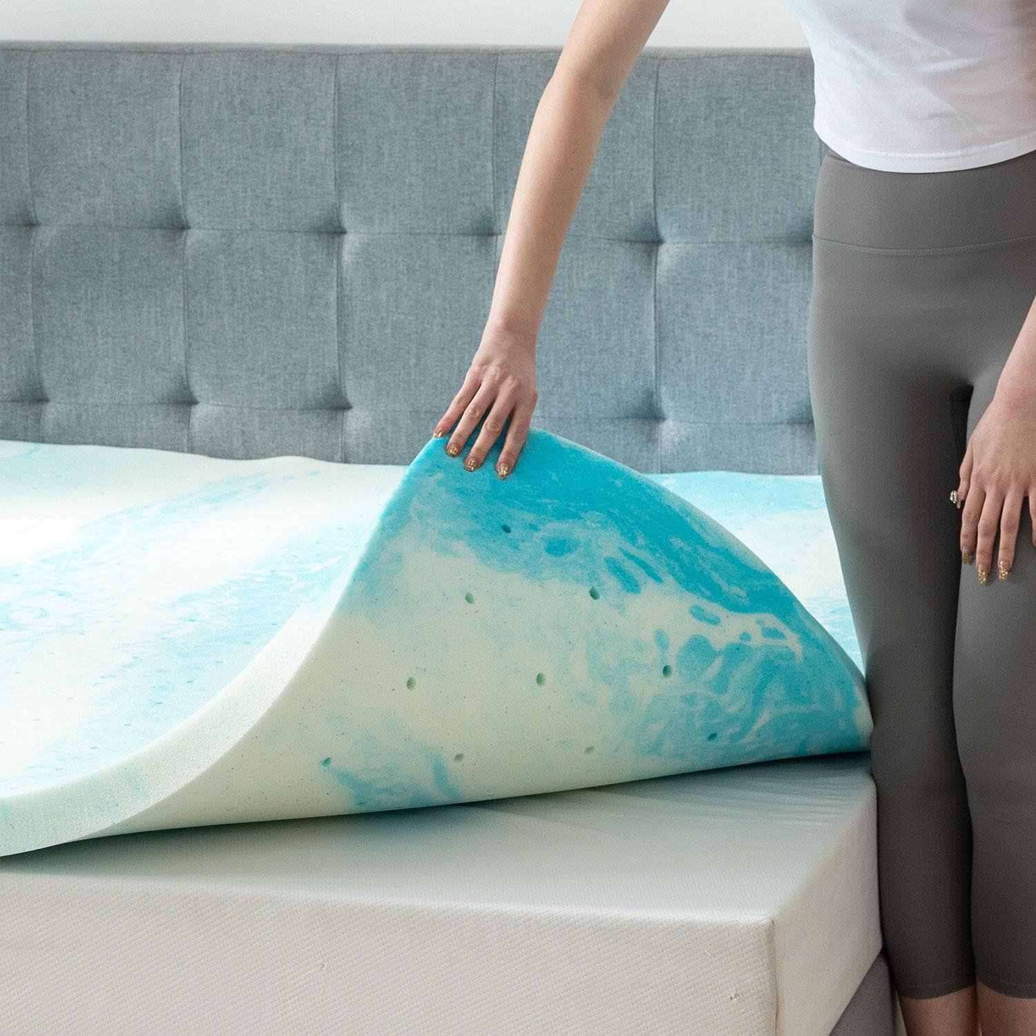 AeroFusion Memory Foam Matrress Topper, Comfort Durability, Temperature Regulation, Keep Natrual Curves And Shape Pressure Points Luxurious Breathable Performance