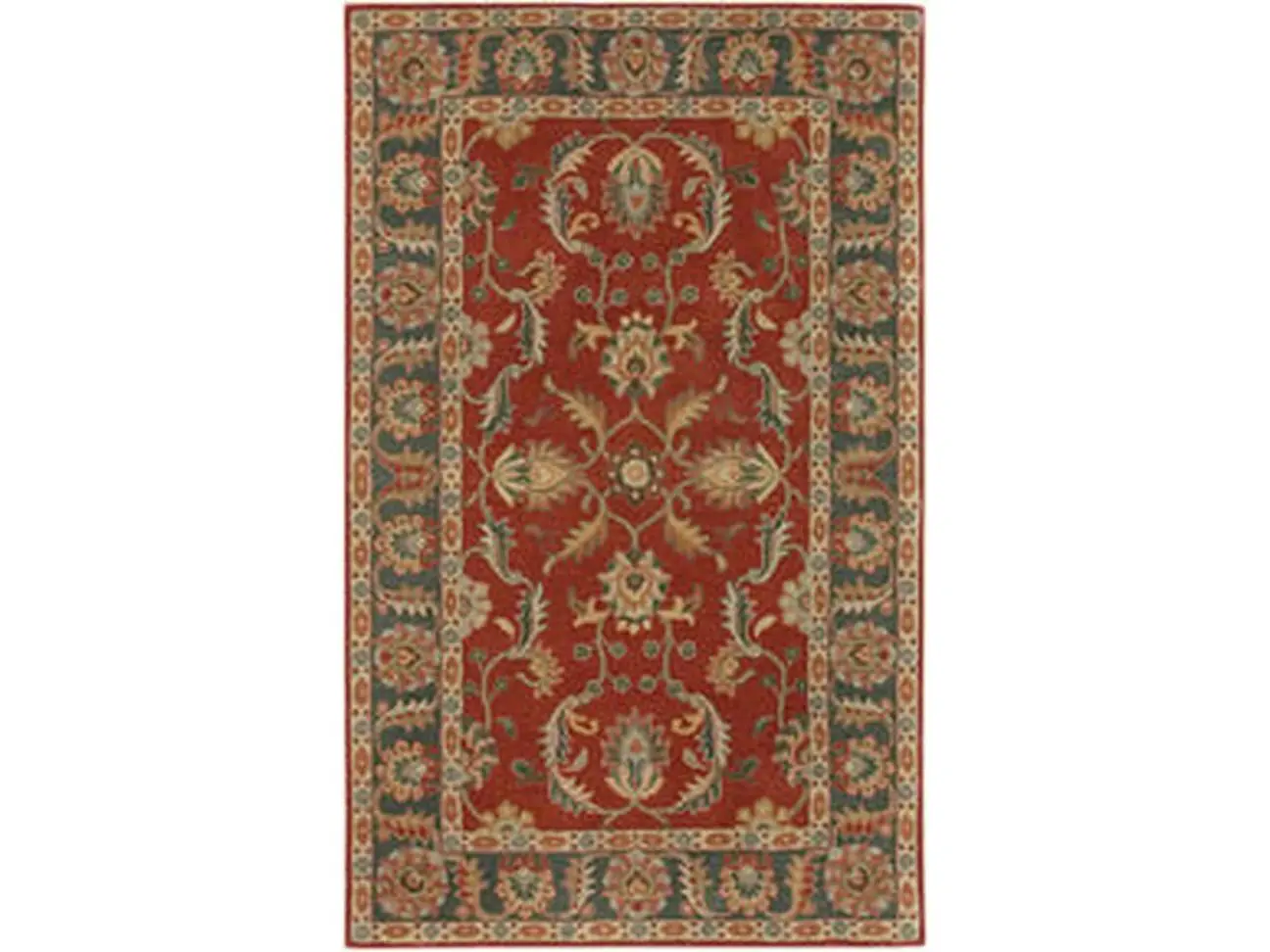 Livabliss CAE1007-4RD Rust Red Caesar Collection Rug - 4 Ft Round