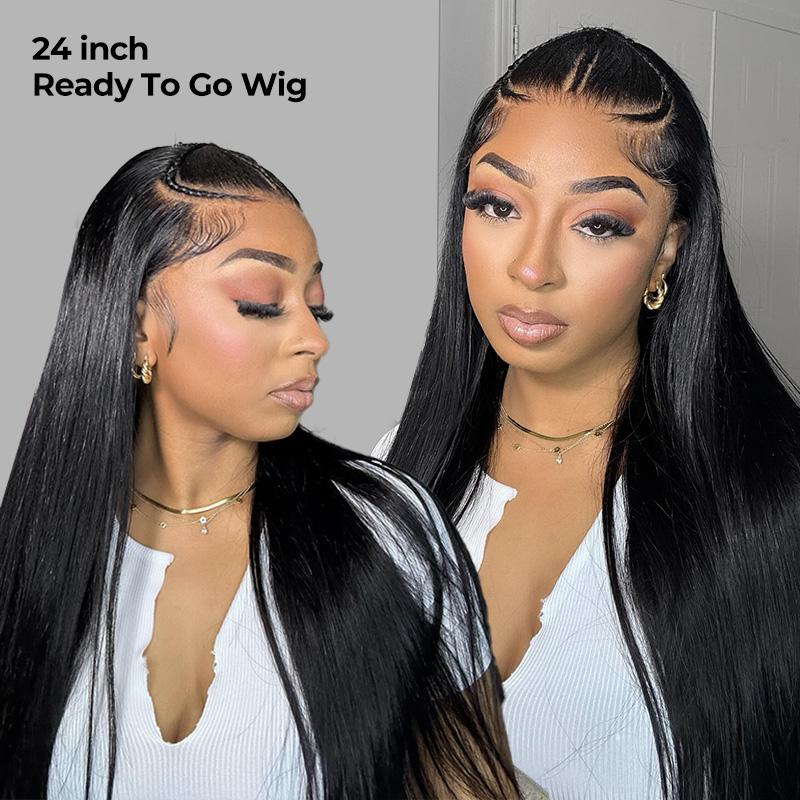 【Annual Clearance】Alipearl Hair Pre Braided Wig Stylist Pre Cut Ready To Go Glueless Straight 13x4 Lace Human Hair Lace Frontal Wig NovaTopFinds FallFreshness