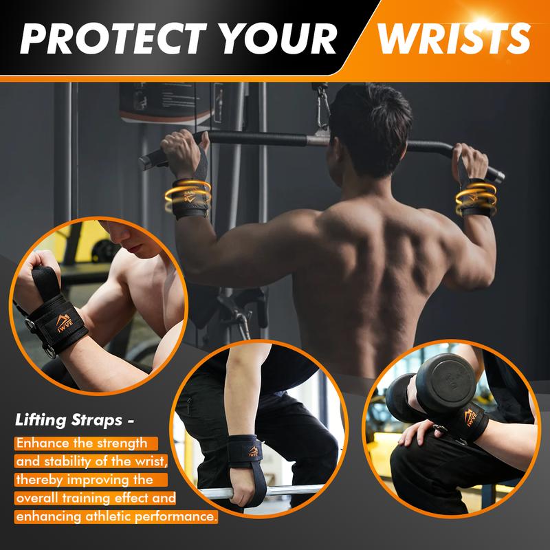 IWVE Secure Double-Loop Steel D-ring Padded Wrist Straps 16 Inches Versatile Training Tool