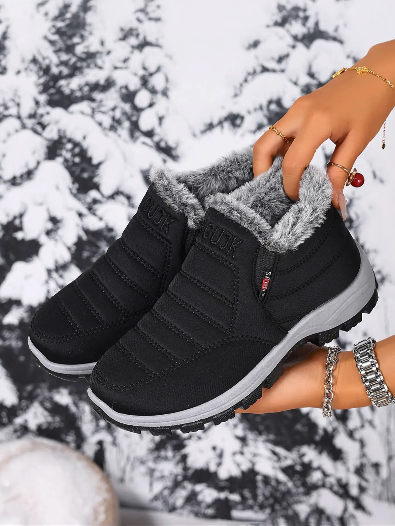 Women's Ultra Warm Winter Boots, Ice Boots for Extreme Cold, High Density Lining Heat Lock Technology Durable PVC Sole Snow Boots Work Ankle Boots for Outdoor Hiking and Fashion, Trudge Boots, Walking Shoes