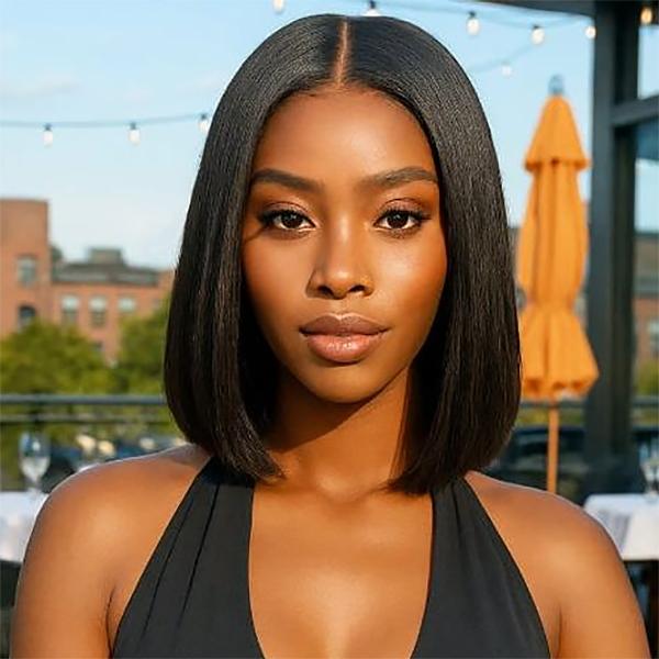 Wiggins Hair Ready And Go Glueless Wig Straight 4x7 Bob Wig Human Hair Glueless Wigs 5x7 Ready To Wear Beginners Friendly