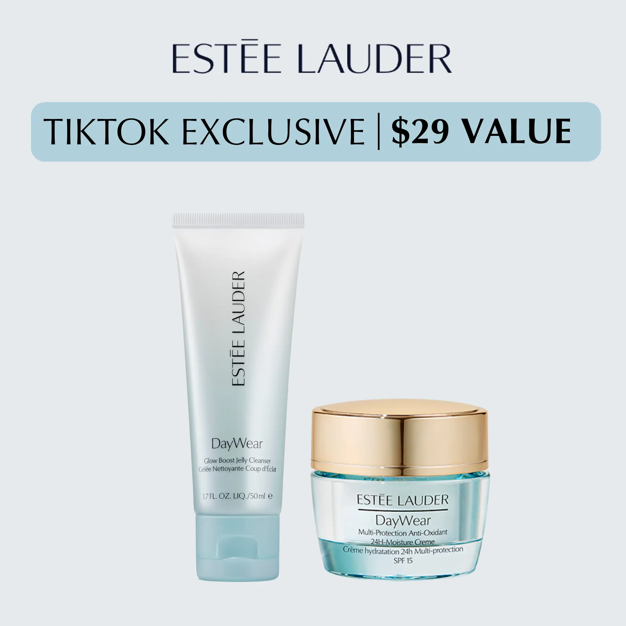 [Estée Lauder] Daywear Skincare Essentials Duo | Hydrating Cleanser  | Hydrating Moisturizer | Vitamin C | Vitamin E
