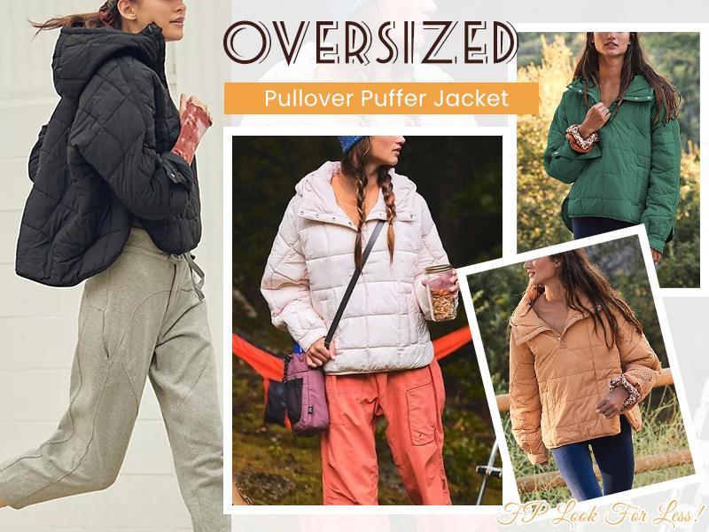 Naeduo Women's Oversized Hooded  Jacket Quilted Lightweight Winter Warm Pullover Padded Hoodies  Casual Long Sleeve Solid Color with Side Pockets & Adjustable Cuffs - Womenswear Shirts Minimalist Outerwear Blouses Basic Cute Leggings