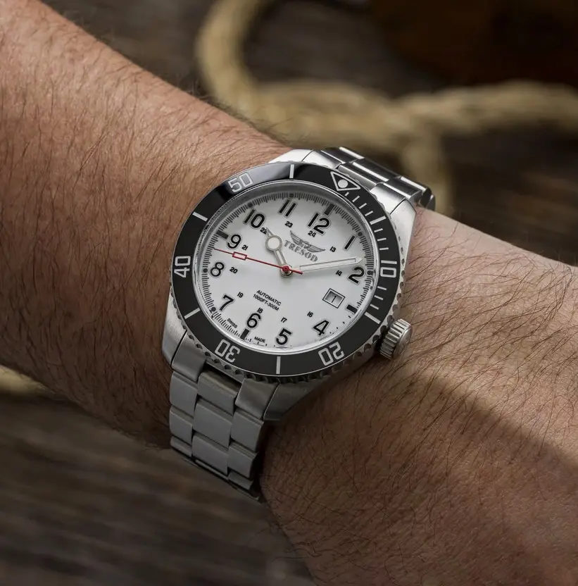 Brand New Men's 42mm Swiss-Made Tresod Ocean Master Automatic Watch - Sellita SW200 26-Jewel Auto Winding, Sapphire Crystal, Ceramic Bezel, Stainless Steel, Collector’s Ed. Ocean Dive Timepiece