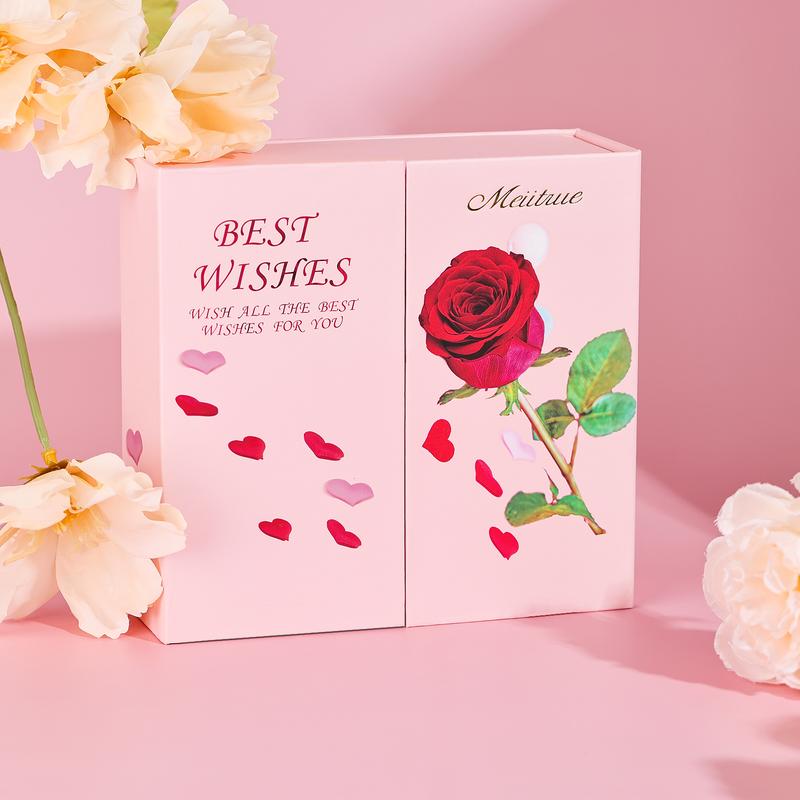 MEIITRUE Jewelry 2 Pack Initial Letter Pendant Necklaces 14K Gold Plated Alphabet Necklaces with Adjustable 17''-19'' Chain for Women Valentine's Day Jewelry Set