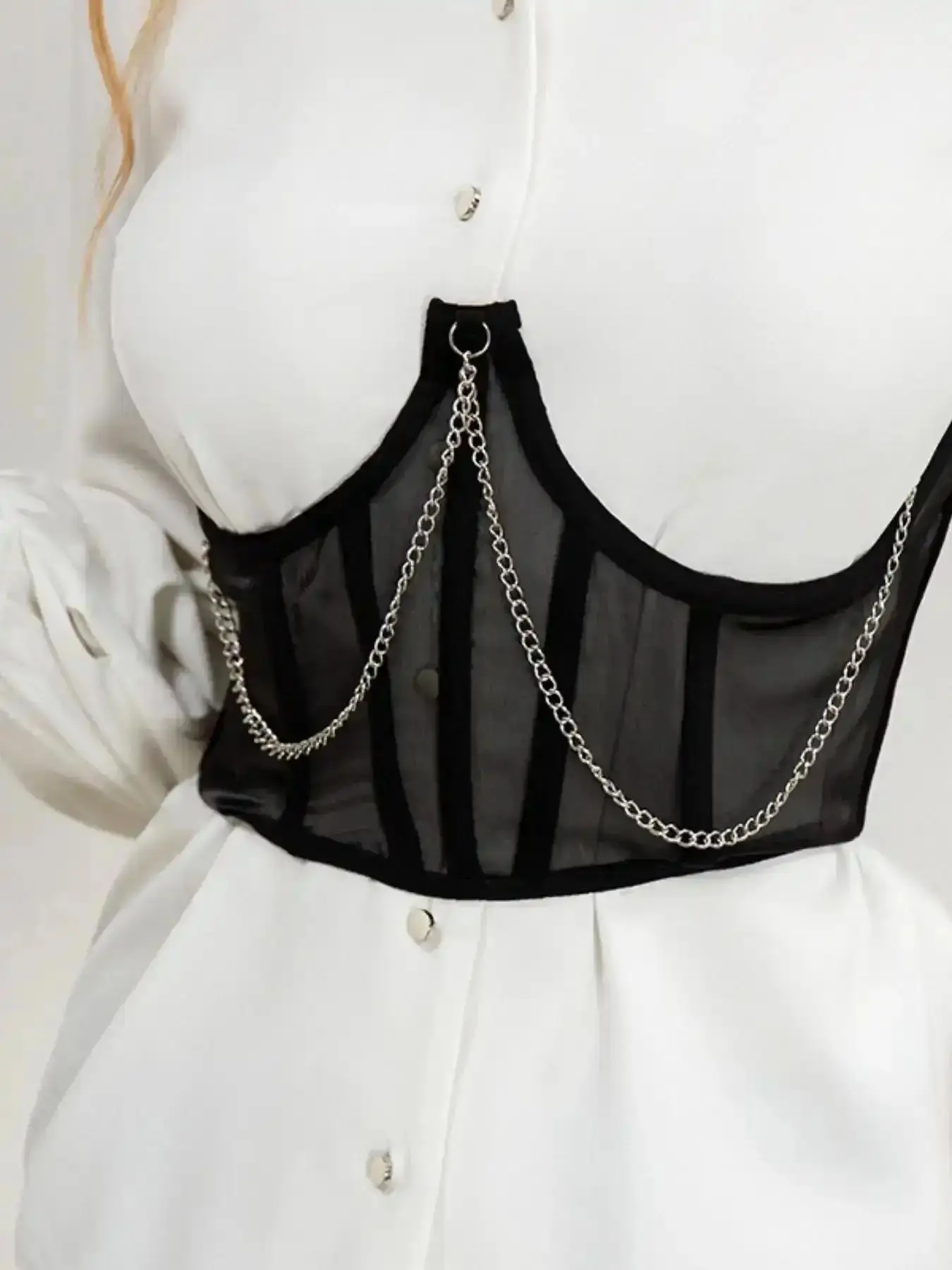 Women's Chain Linked Shapewear Belt Belts Design Exquisite Fashionable Corset Top for Party Holiday Vacation Shaper Women wardrobe essential musthave piece everyday top easy care versatile piece essential basic night out
