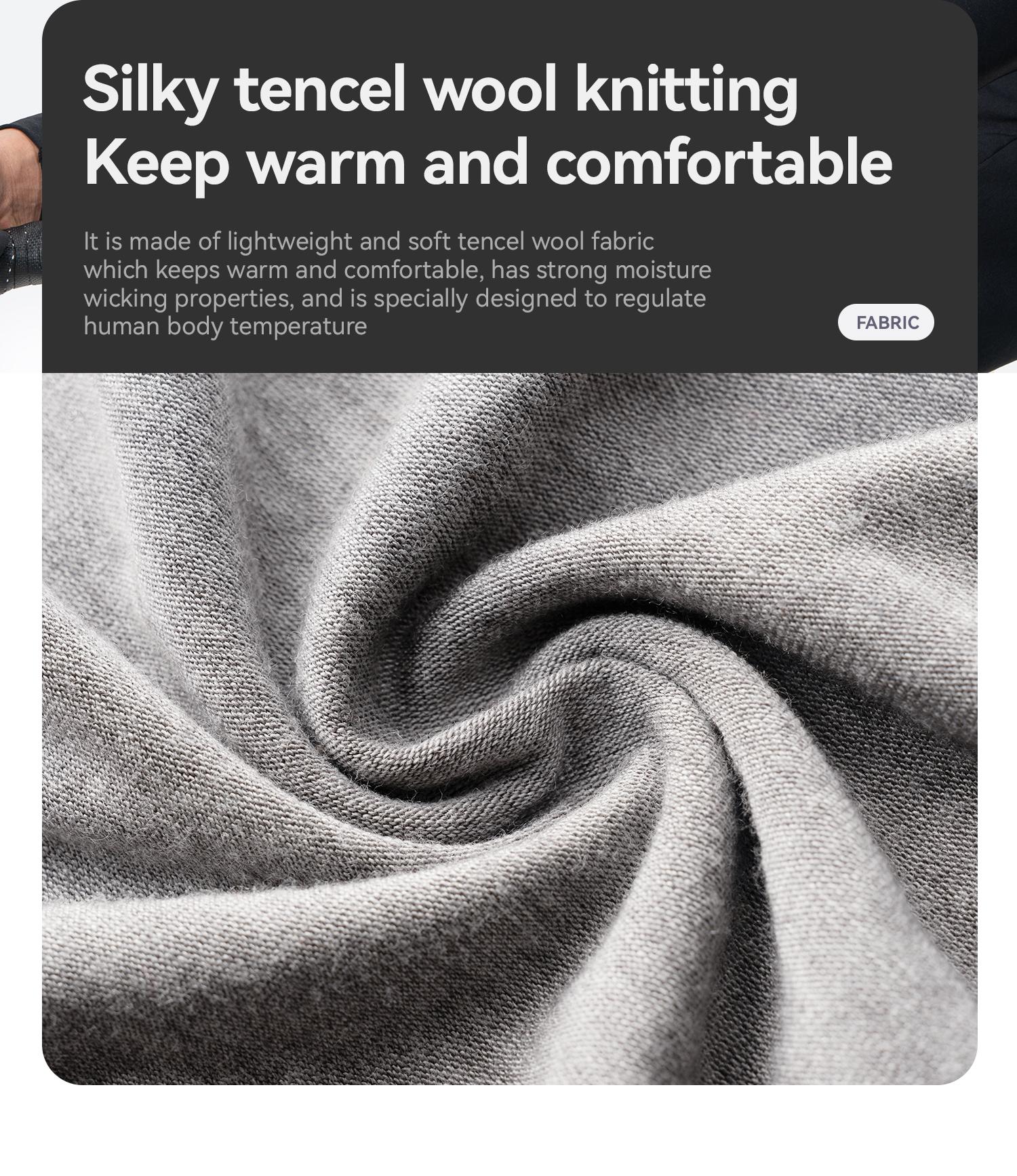 ROCKBROS Merino Wool Warm Winter Hat Watch Cap for Men Women High Elasticity Breathable Soft Wear