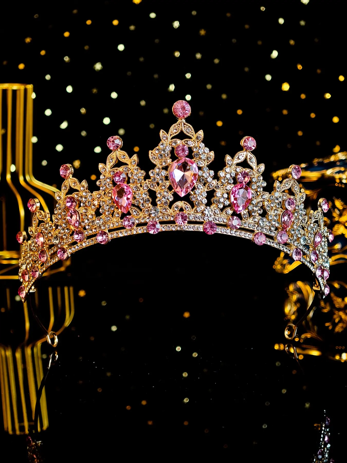 Women's Exquisite Trendy Bridal Crown, Gorgeous Rhinestone Tiaras, Chic Hair Accessories for Wedding and Party, Bridal Accessory, Elegant Crown Design