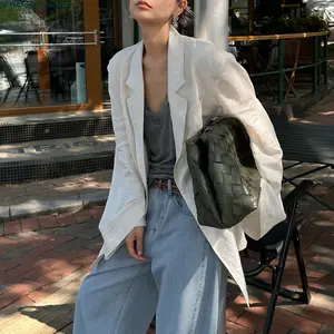 JCCC 2026 Spring Linen Blazer Women Blazers for Women Business Casual Long Sleeve Lapel Open Front Suit Jacket Work Blazer with Pockets