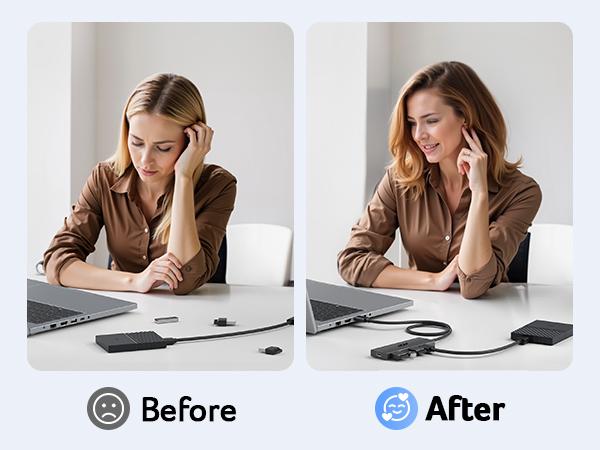 Acer USB Hub 4 Ports USB 3.0 with 5Gbps Data Transfer 2ft Cable Type C Power Port for Laptop PC Multiple USB 3.0 Hub USBA Splitter