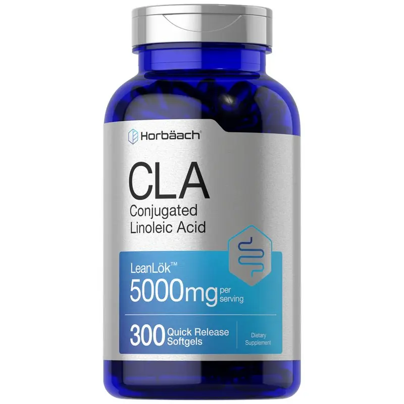 Horbäach CLA Supplement | 300 Softgel Pills | Maximum Potency | Conjugated Lineolic Acid from Safflower Oil | Non-GMO, Gluten Free