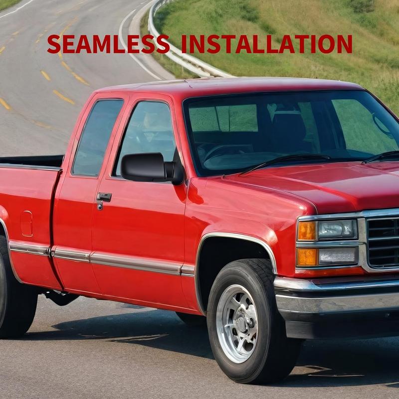 【Springtok】YITAMOTOR Right/Left Passenger Side Mirror Compatible with GMC 1988-1999 C/K 1500 2500 3500,1992-1999 Suburban 1500 2500, 1995-2000 Tahoe, Tow Mirror with Power Adjustment Manual Folding