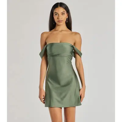 Bow Green Dress Zara - TikTok Shop