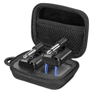 LEKATO WS-300 Wireless Guitar System with Charging Case, 2.4 GHz Rechargeable Audio Wireless Guitar Transmitter Receiver, High Fidelity Sound Long Battery Life for Guitar, Bass, and Keyboard