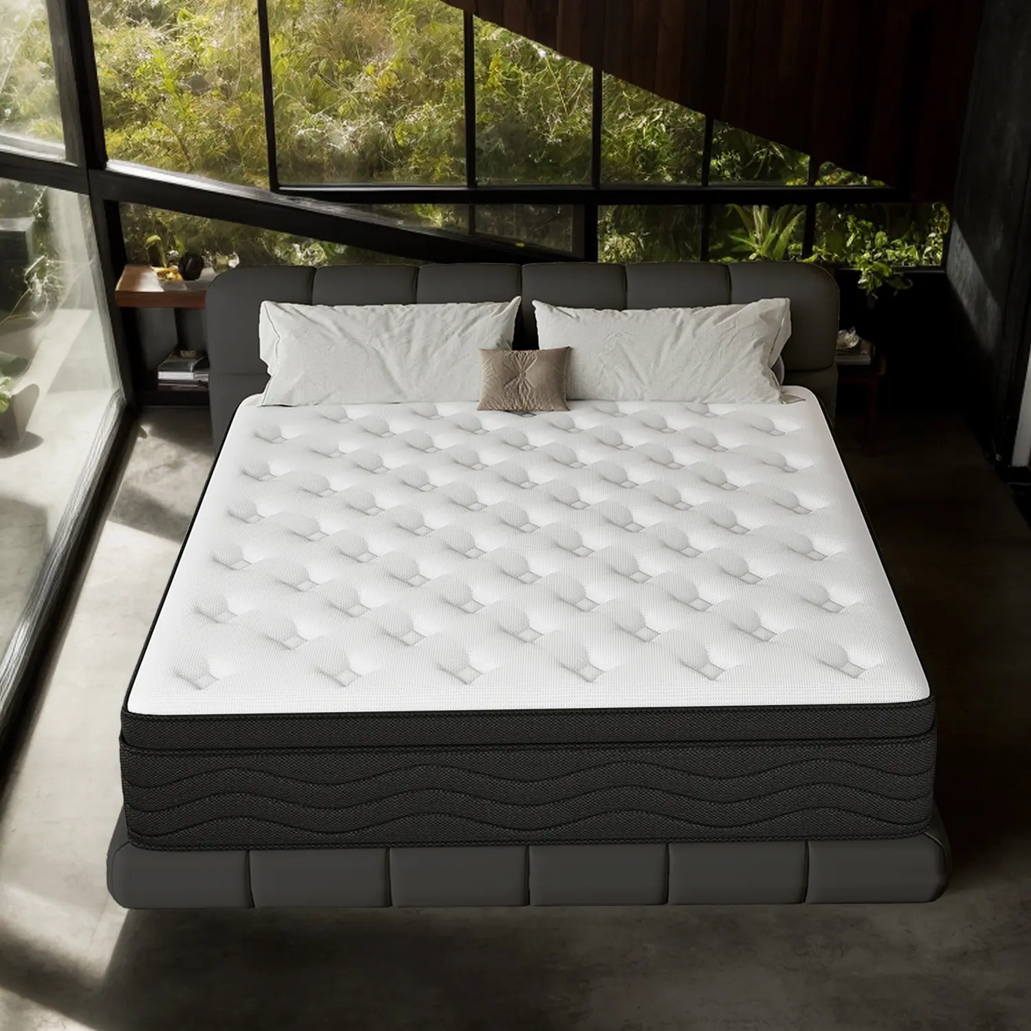 【LODEIJA】8/10/12/14 Inch Twin,Full,Queen,King Mattress Memory Foam And Spring,Hybrid Mattress Medium Firmness,Lumbar Support,Fiberglass-Free,DealsForYouDays,comfortable sleep,Back To School