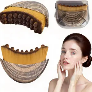 Lymphatic Contour Face Brush Set – 2 Brush with Storage Box, Ergonomic Contour Brush for Gentle Facial Massage & Daily Skincare