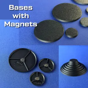 3D Printed Basse for Miniatures, with 6x2mm Magnet in Base