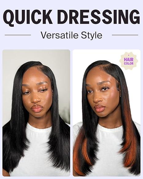 Megalook 250% Density Burgundy #99J/Natural Black/Milk Tea Straight 6x5 HD Full Lace Frontal Wig Transparent Lace Human Hair Lace Wig Red Colored for Women Pre Plucked