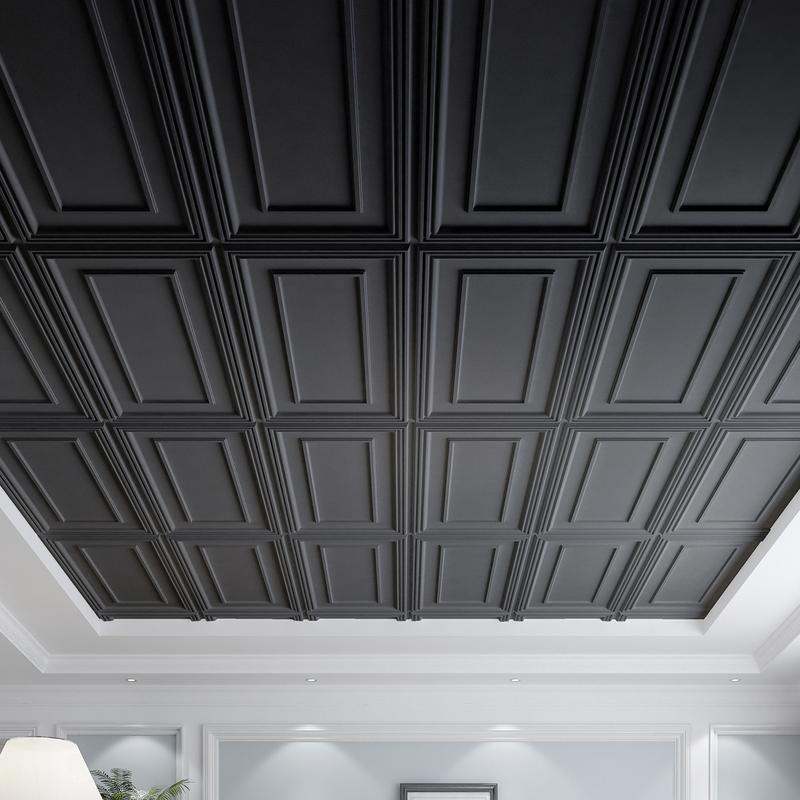 Art3d 24x48in Vinyl Drop Ceiling Tiles - Pack of 12 Tiles Wall Panel Molding Wall Board Panel