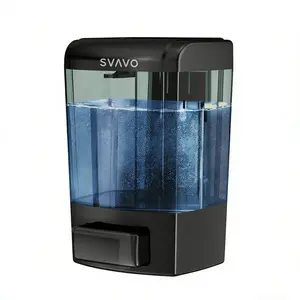 SVAVO Wall Mounted Soap Dispenser 23.7oz ABS Material Minimalist Design for Kitchen Bathroom Refillable Hand Soap Dispenser with High Quality Nozzle