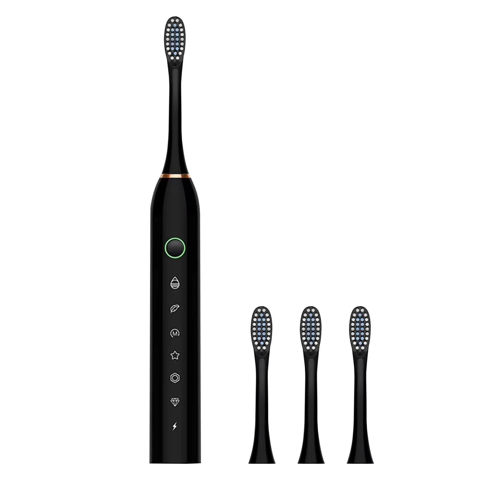Sonic Electric Toothbrush for Adults, USB Rechargeable Toothbrush with 6 Cleaning Modes, Replacement Brush Heads, Waterproof Electric Toothbrush for Deep Teeth & Gum Care
