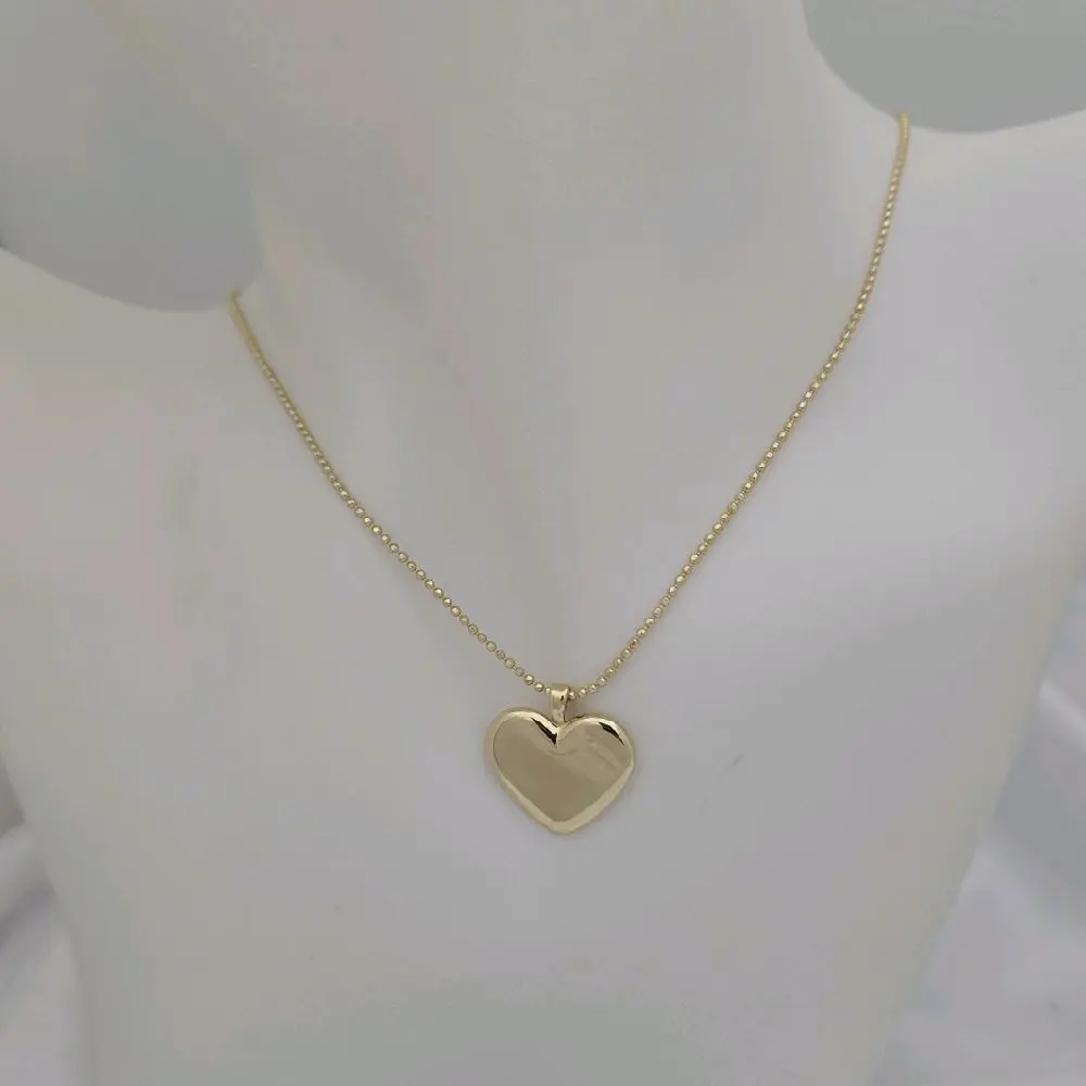 cadena balin 929 y dije  corazón 1085 gold-plated