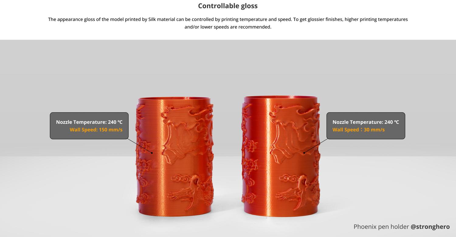 Bambu Lab PLA Silk Dual Color, 3D Printing Filaments and Materials