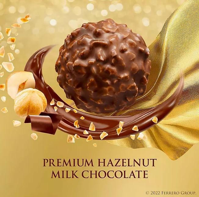Ferrero Rocher Premium Milk Chocolate Hazelnut 48 ct - Delicious Combo of Hazelnut Milk Chocolate & Crispy Wafers Snack Box