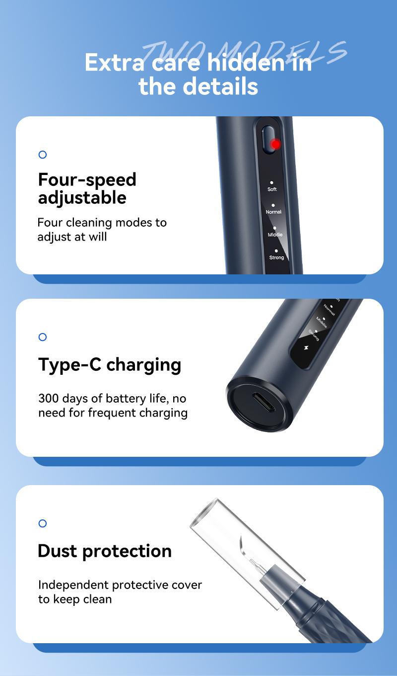 See Plaque in Real-Time: Smart Visual Tooth Cleaner with Camera & App. Ultrasonic Removal, 4 Modes, Home Dental Care.
