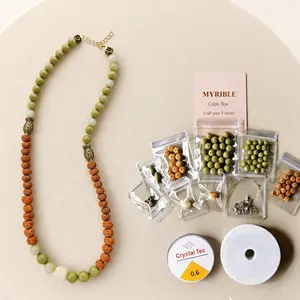 Calm Box Jewelry Kit For Adults – DIY Beads with charms for Jewelry Making | Stress Relief Craft Gift for Friendship Necklace Bracelets