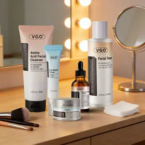 VGO Skincare Five-step Routine Vitamin C Moisturizing Repair Daily Care All-in-One Set Cleanser Moisturizer-B Cleansing Moisture Maintenance Kit Ultimate Kit