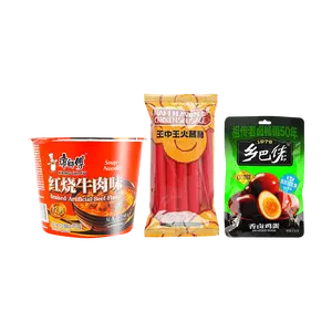Master Kong Braised Beef Instant Noodles Bucket with Marinated Egg & King of Kings Chicken Sausage - Late Night Snack Combo