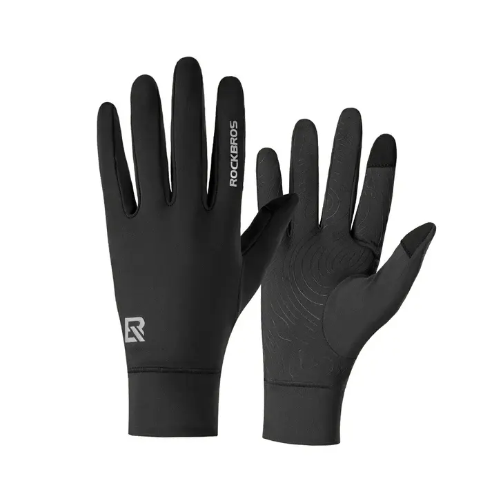 RockBros Winter Cycling & Biking Gloves, Windproof, Touch Screen Compatible, Non-Slip, Fleece-Lined for Cold Weather Sports & Outdoor Use, S