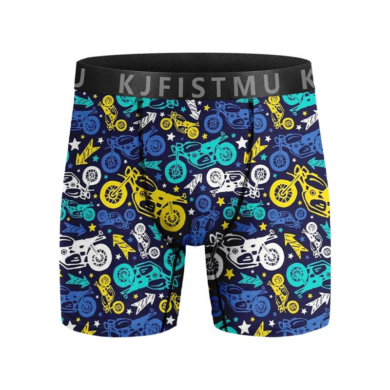 20-piece set of men's boxer briefs, trendy street style, moisture-wicking and breathable, multi-color combo pack, men's boxer briefs, anti-roll edges, multi-pack KJFISTMU Print Boxershorts