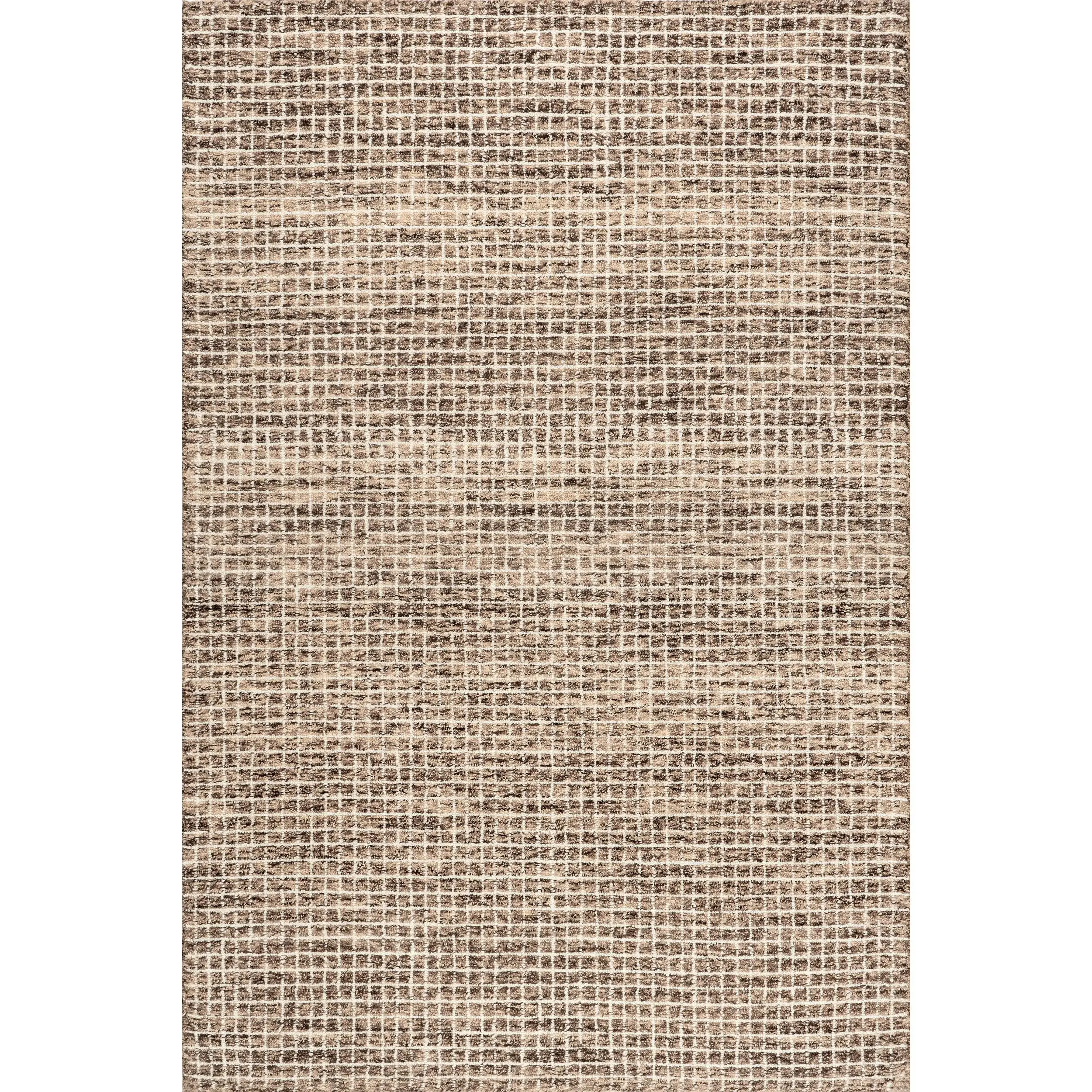 Melrose Checked Wool Area Rug, Hand-Tufted Cozy Decorative Rug for Dining Room, Contemporary House Decor, Cozy Area Rug