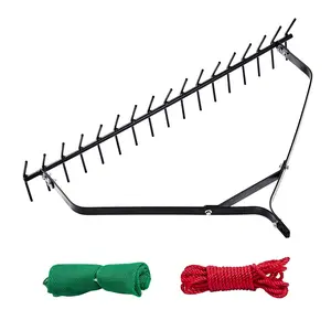 【FathersDayGift】VEVOR 32 in Aquatic Weed Rake,  6.3 in Double Sided Lake Weed Rake, Lightweight  Pond Weeds Cutter with 30ft Rope, No Assembly Required, Muck Lilypad Clearing Tool for Pond, Lake, Rivulet
