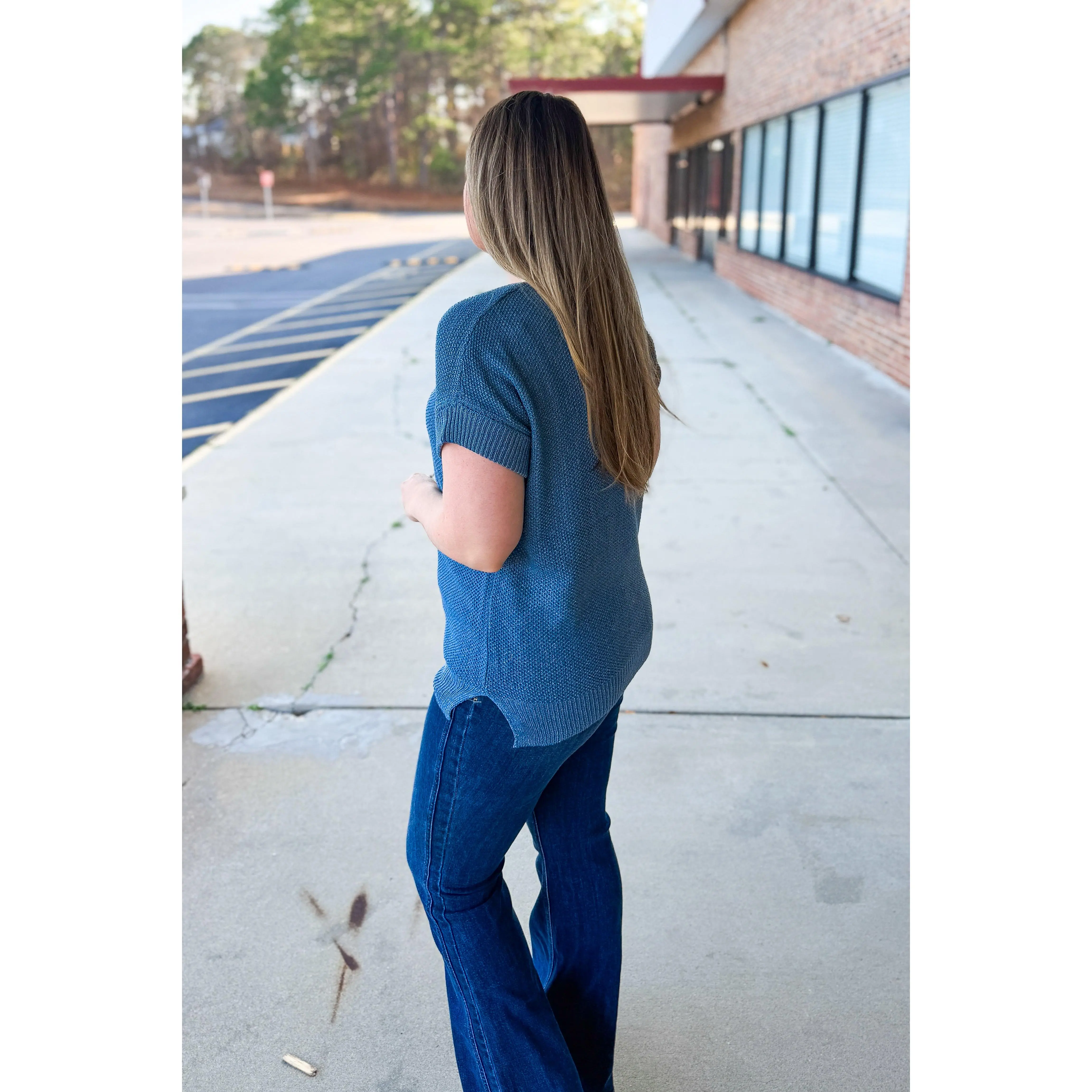 The Madison Top, Dusty Blue - TikTok Shop