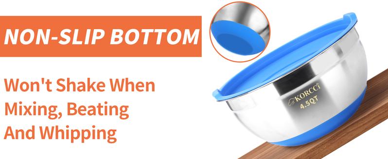 7 Piece Stainless Steel Mixing Bowls Set with Colorful Airtight Lids for Kitchen Tableware  Nesting Salad Bowls Set