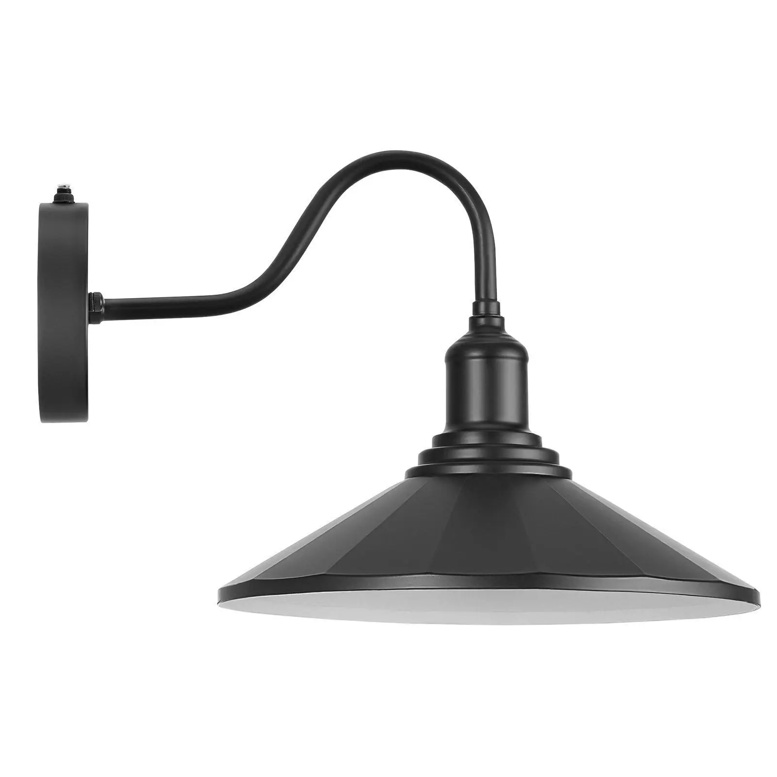 【Summerfinds】VEVOR 2-Pack Iron Outdoor Barn Lights, 11.5 in Diameter Gooseneck Wall Sconces, Dusk to Dawn Patio Lighting, Anti-Rust Outdoor Wall Lights, E26 Bulb Compatible for Porch, Garage, Black