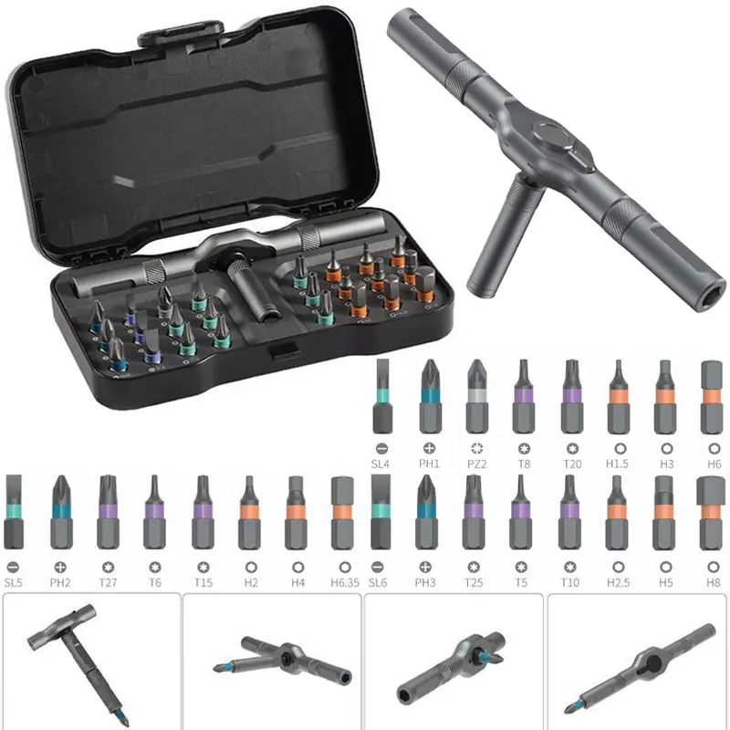 AWEE 24-in-1 Magnetic Ratchet Screwdriver Set, Interchangeable Multi-Function DIY Tool, Compact Portable for Home Repair & Maintenance, Perfect Gift for Handymen