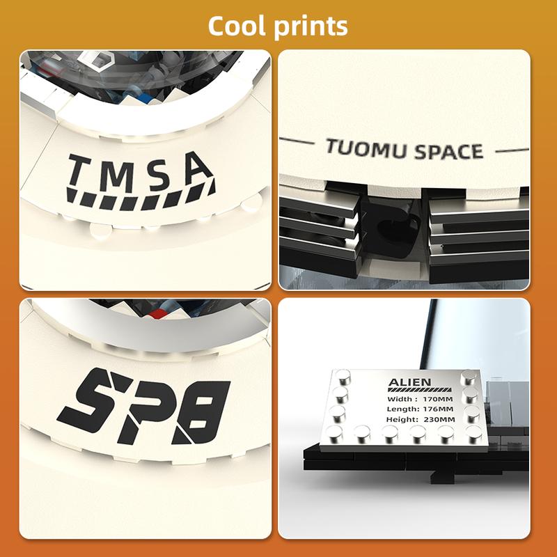 Magnetic Blocks STEM Educational Building Blocks Set - Space Exploration UFO with Dual LED Lights & Transparent Base, Collector Model for Ages 8+ Montessori Fantastic Christmas and Birthday Gift! Synthetic