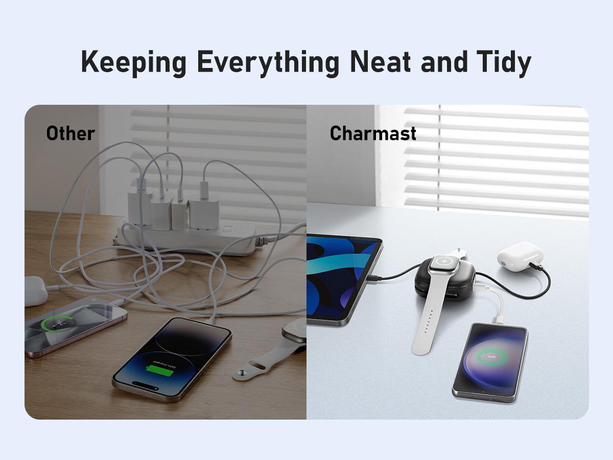 Charmast 10000mAh MagSafe Power Bank 20W Wireless Portable Charger with Built-in USB-C, 3-in-1 Fast Charging for smartphones, wireless earbuds & smartwatches. Lightweight Battery Powered Cable ,Travel Gadgets Charmast 10000mAh MagSafe Power Bank 20W Wireless Portable Charger with Built-in USB-C, 3-in-1 Fast Charging for smartphones, wireless earbuds & smartwatches. Lightweight Battery Powered Cable ,Travel Gadgets