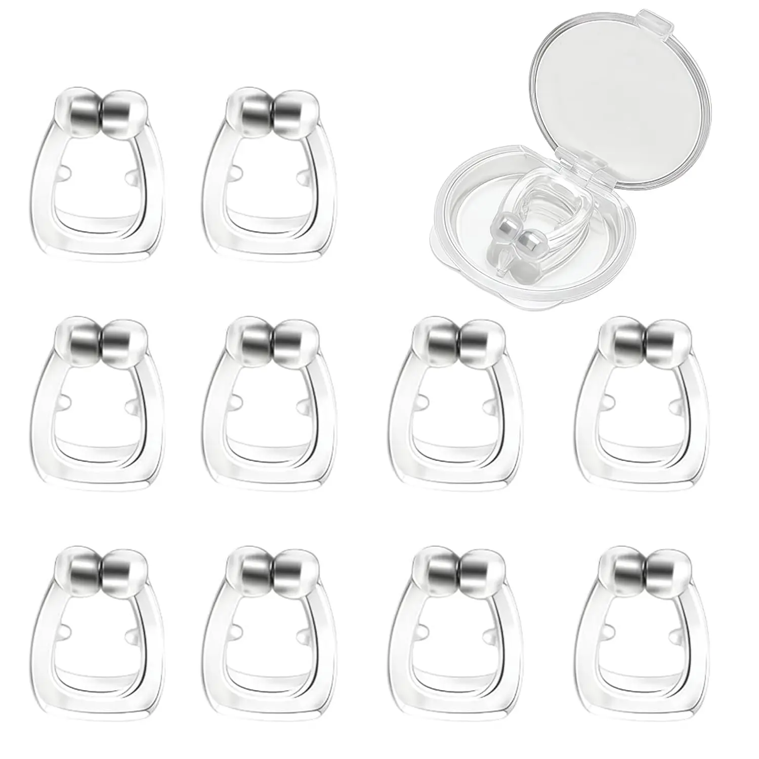 Anti Snoring Devices, Advanced Sleep Support with Comfortable Magnetic Nasal Strips for Improved Breathing, for Quieter Nights & Better Rest, 10PCS