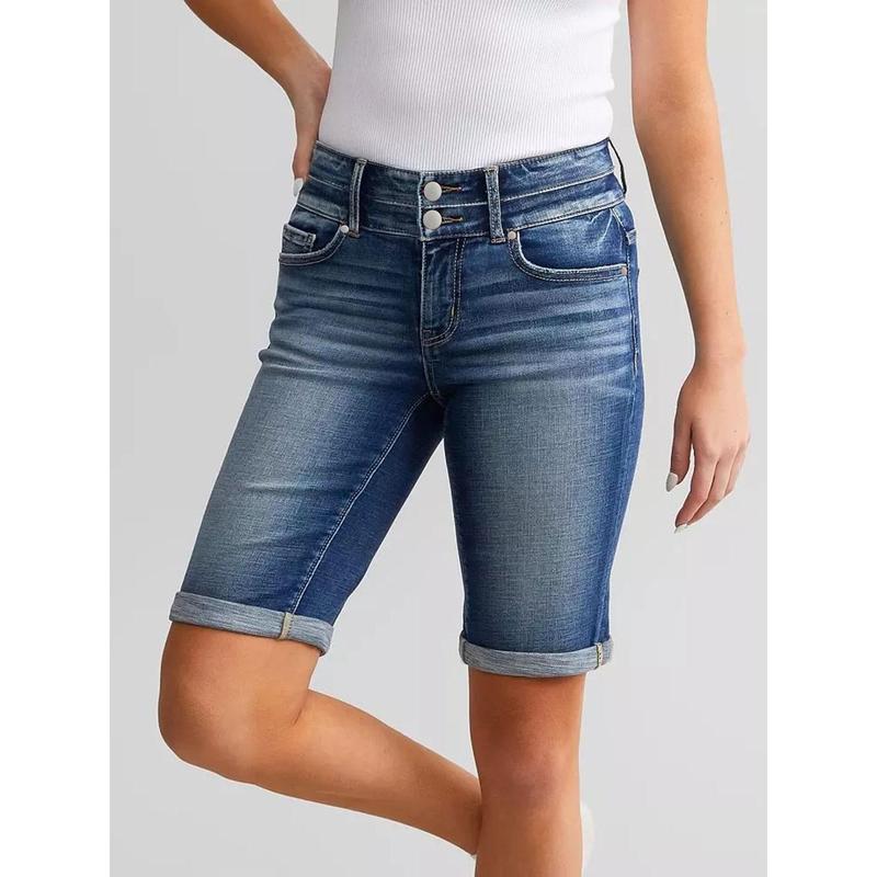 Jeans Shorts Women High Rise Plus Size Denim Shorts Wide Leg Bermuda Shorts Hot Springy Soft Streetwear Jeans for Summer Comfortable Fit Women High Waisted Skinny Stretchy Denim Shorts Casual Summer Frayed Raw Hem Distressed Ripped Short Jeans